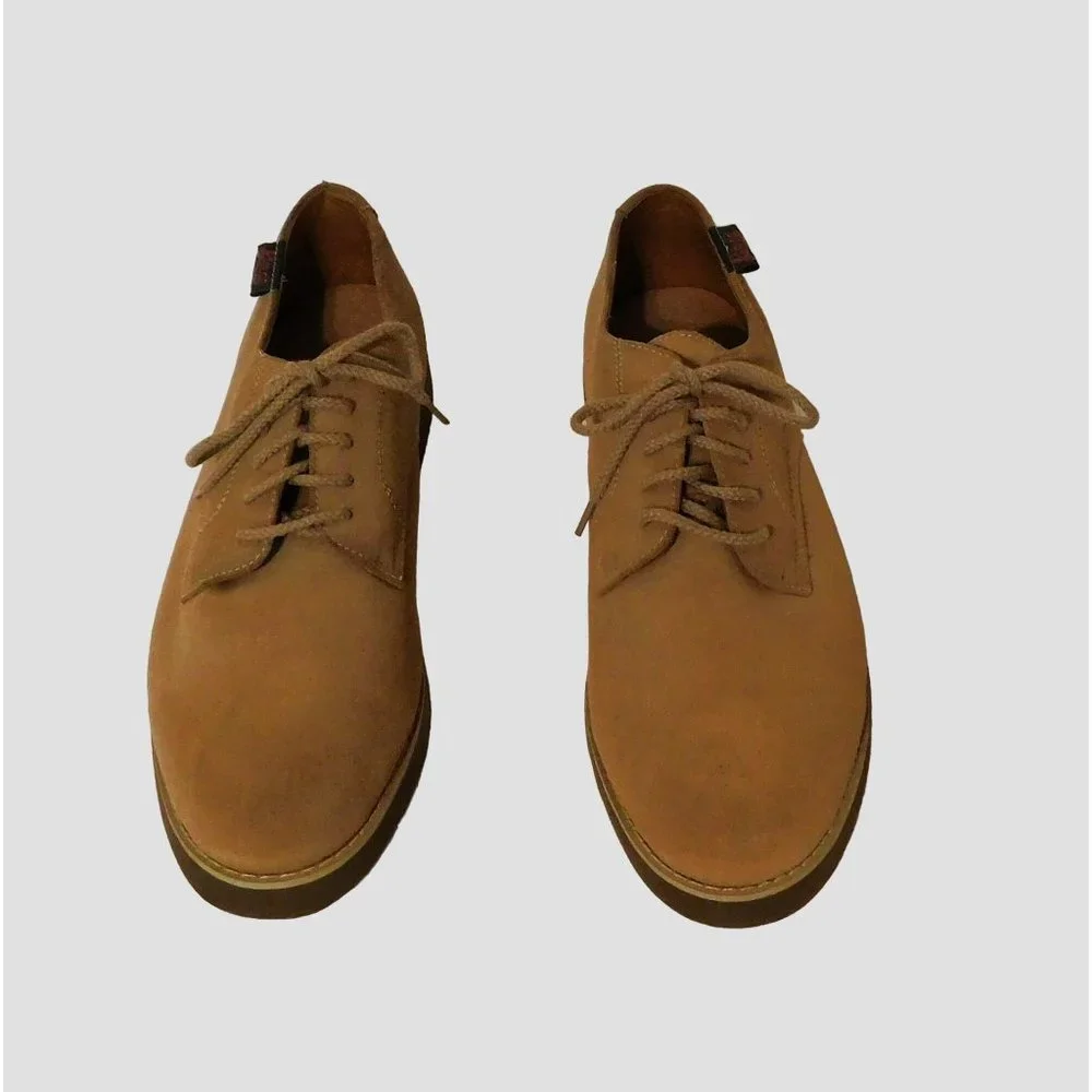 G H Bass Mens Shoes Suede Leather Oxford Ties Tan 10M